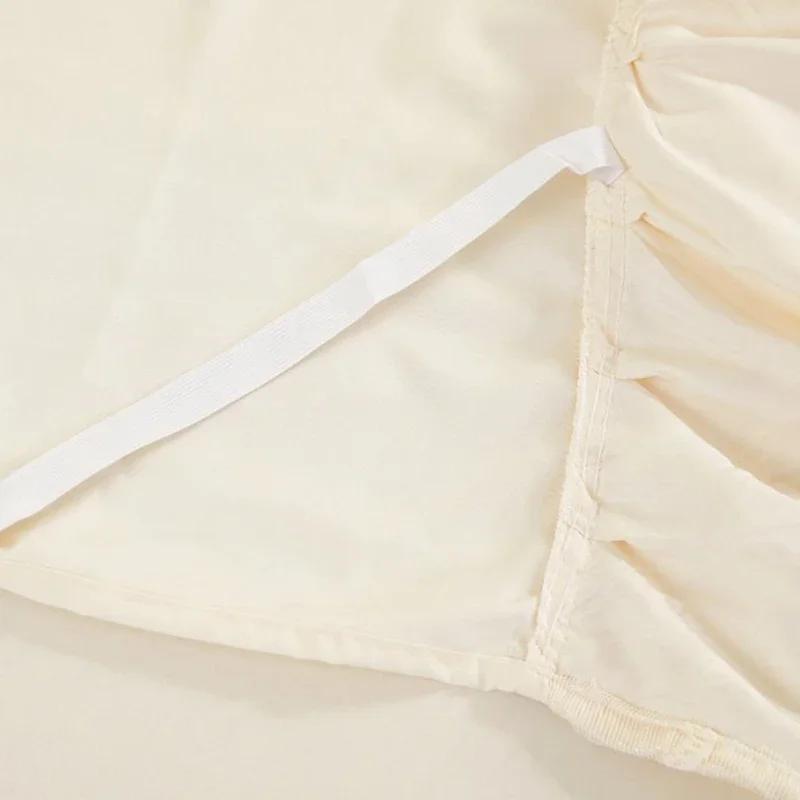 Новая 3-слойная кружевная юбка с оборками Кувре-лит для спальни Покрывало для кровати Юбка для кровати Нескользящий наматрасник Простыня Покрывало