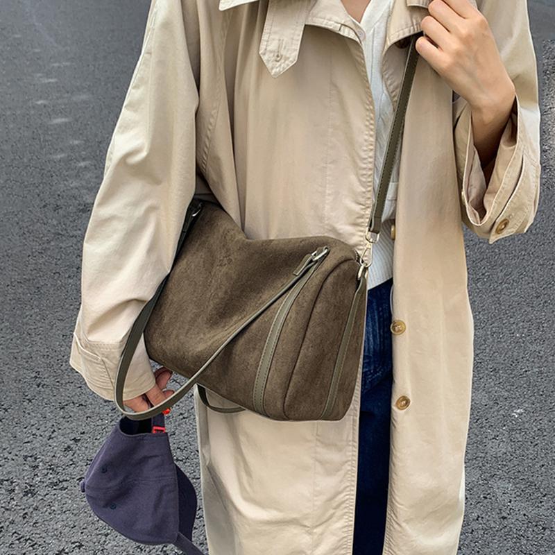 Модная женская наплечная сумка из искусственной замши, сумки кроссбоди, большая вместимость, матовая ПУ кожа, женские сумки-тоут