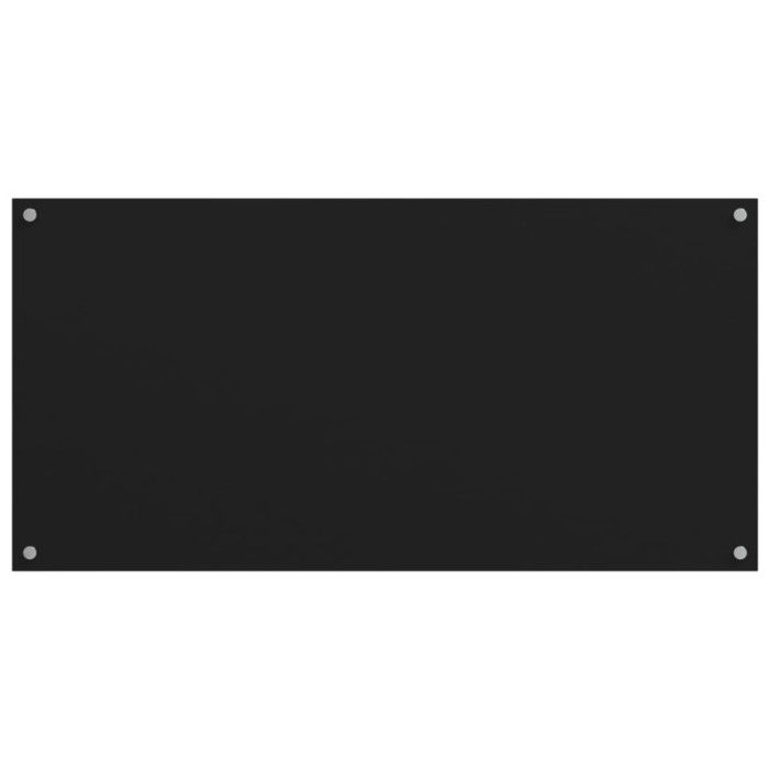 Kitchen Backsplashes 2 Pcs Black 80x50 Cm Tempered Glass