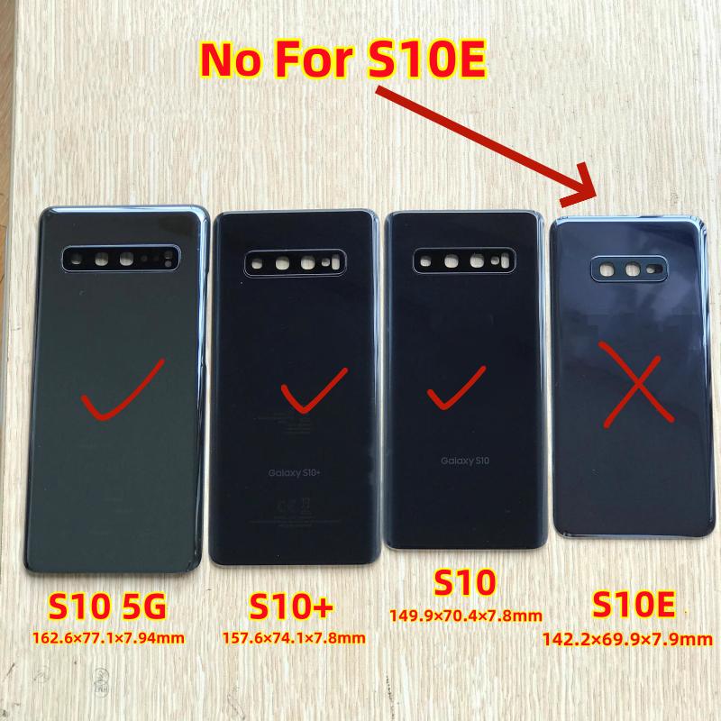 Задняя крышка аккумулятора для Samsung Galaxy S10 S10+ S10Plus S10 5G SM-G977N/B/U G9750 G9730 Задняя крышка Запчасти для ремонта Дверца