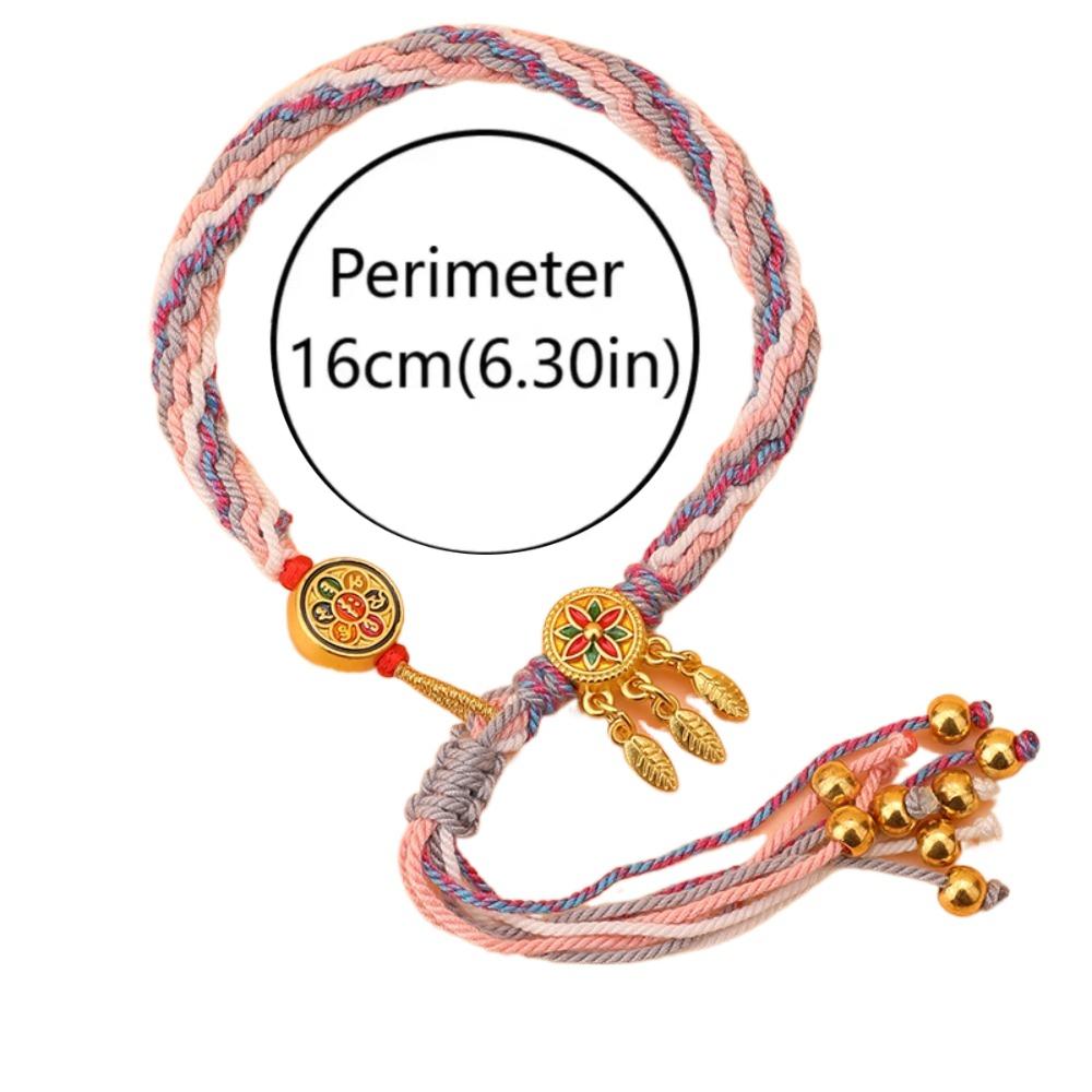 Регулируемый плетеный ручной шнурок Богемный браслет в китайском стиле Этнический браслет для девочек