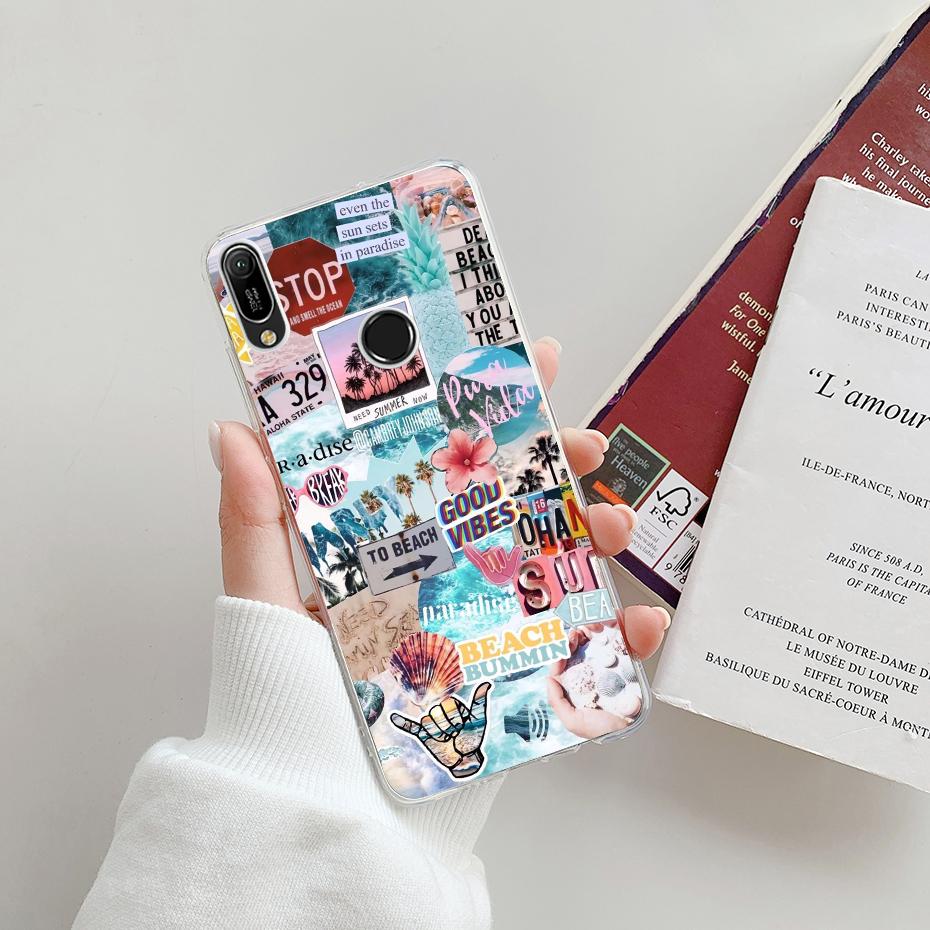 Чехол для Huawei Y6 2019, противоударный, милый, силиконовый, ТПУ, мягкая задняя крышка, чехлы для Huawei Y6 2019 Y 6 Y6 Prime Pro 2019