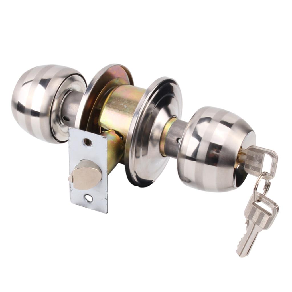 Набор круглых ручек из цинкового сплава с вращением для двери, ручка круглой формы, входной замок, дверная ручка для прихожей, кладовки, простая в использовании