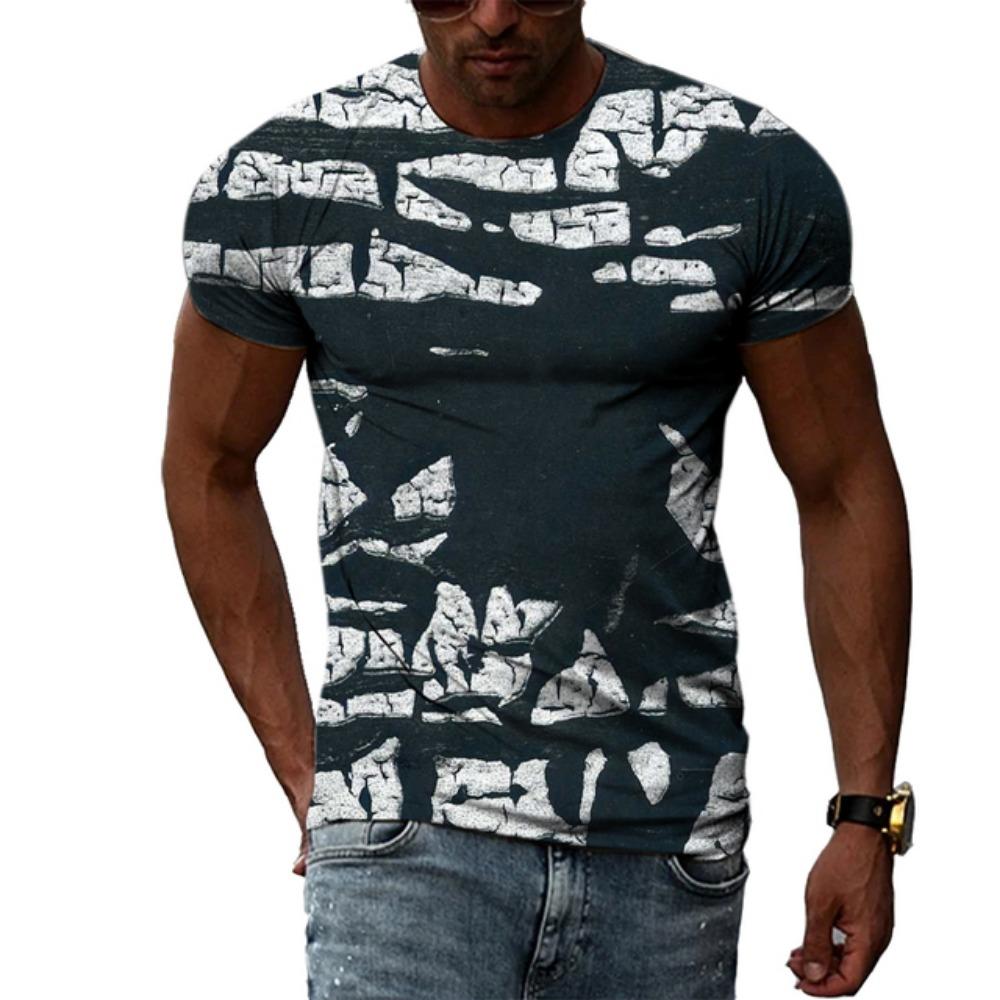 Летние мужские модные индивидуальные граффити футболки хип-хоп тренд harajuku повседневный стиль футболки с короткими рукавами с 3D принтом топы