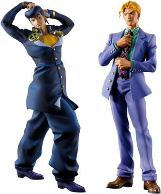 Фигурки JoJo Джоске Хигашиката и Йошикаге Кира Фигурка Mometria JoJo's Bizarre Adventure Алмаз нерушим Прибл.. 22 см [Набор из 2 шт.] Официальный