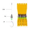 5pcs Fish Line Binded Hooks Set Handmade Long-throwing Fishhooks Luminous Bait Fishing Tackle Kit