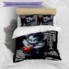 3pcs D-Death Note3 Design Cover Set - HD Printed Bedding with 1 Cover and 2 Pillowcases - Perfect for Home and Dorm Decor