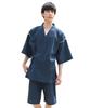 Nishiki Shijira Weave Jinbei Top and Bottom Cool Perfect for Wearing At Japanese Indigo Size 3L 0809-15 Men's Set, 100% Cotton, Loungewear, Home,
