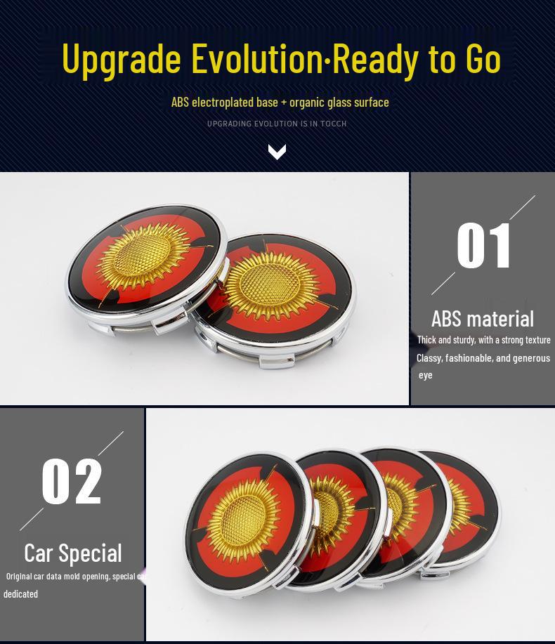 Compatible Hongqi H5 Hubcap Wheel Color Logo Cover - Offers Car Logo Modification with Free Shipping