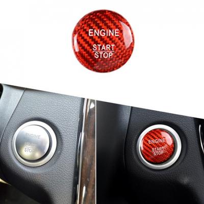 Накладка на кнопку Start-Stop двигателя из углеродного волокна для Mercedes A B C E GLE GLC CLA W