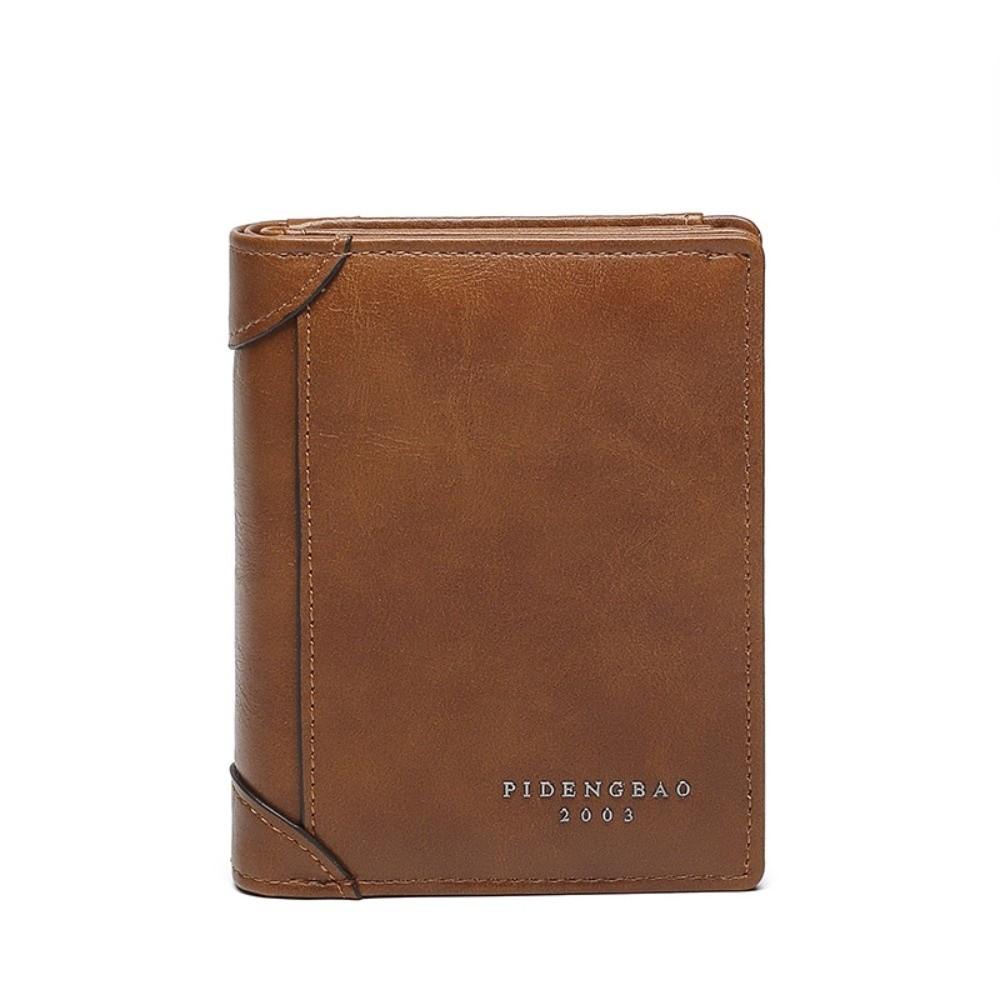 Высококачественные кожаные мужские кошельки Простые короткие зажимы для денег ID Кредитная карта Карман на молнии Клатч Хранение Многофункциональный держатель для карт Мужской Женский