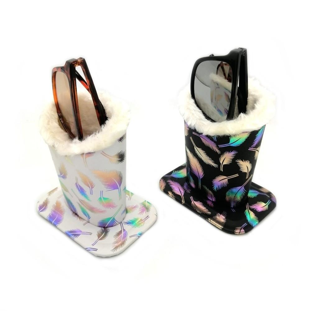 Футляр для очков из ПУ кожи, устойчивый к царапинам, подставки для солнцезащитных очков, портативный настольный органайзер, прикроватные тумбочки