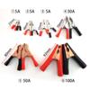 1 Pair Alligator Clips Probe Crocodile Clip Clamps Connector 5A 30A 50A 100A Test Lead Car For Test Electrical DIY Tool