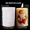 Santa Claus Hold Gift Scented Candle Silicone Mold Smile Santa Claus Holding Gift Box Scented Resin Plaster Molds Christmas Gift