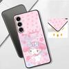 Sanrio Cherry Melody Black Soft Phone Cover Case for Samsung Galaxy A41 A24 A55 A35 A32 A51 A73 A23 A53 A36 A26 A72 A22 A52 A25