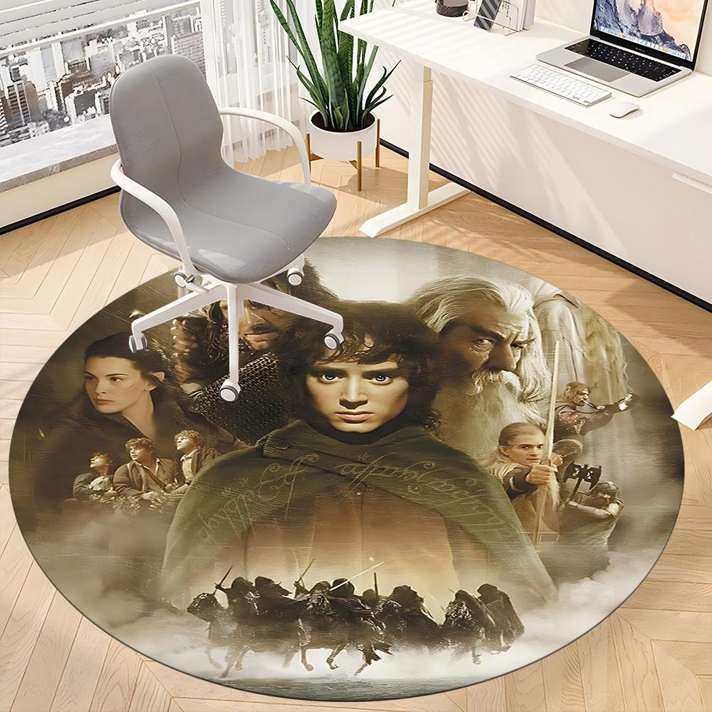 1pc The Lord of the Rings Office Round Area Rug, Under Office Chairs Bedroom Living Room Home Decor, Room Decoa1022152