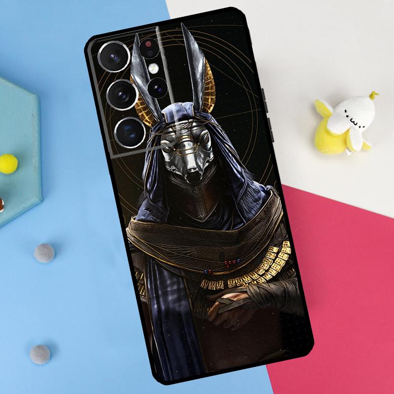 Egypt Nefertiti Anubis Ankh Back Case For Samsung Galaxy S26 S25 S24 S21 S22 S20 Ultra S10 Plus S23 FE S25 FE Soft Cover