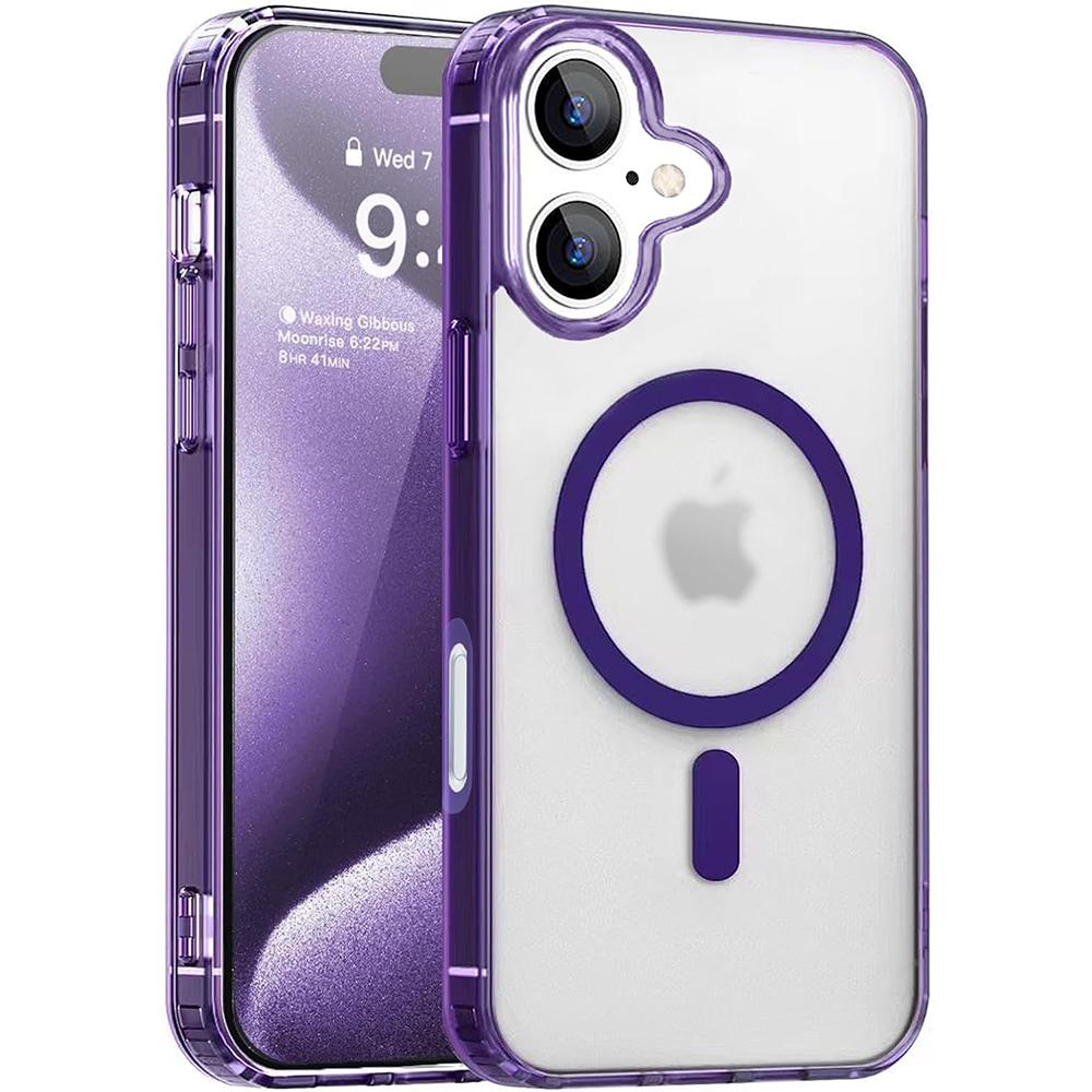 Прочный Магнитный Гибридный Чехол Для Magsafa Для Iphone 16 15 14 13 12 11 Pro Max Plus Mini Конфетный Цвет Матовый Жесткий ПК Чехол Силикон