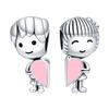 Original Charms Copper Love Combination Boy And Girl Charms Beads Fit 3Mm Original Bracelet Women Diy Jewelry Gifts