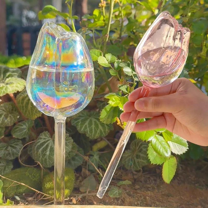 2/4/1 шт. тюльпановидная лейка, колба для воды, устройство автоматического капельного полива, для комнатных и уличных горшечных подвесных растений, долгосрочный медленный капельный полив