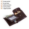 Men's Genuine Cowhide Leather Clutch Wallet: Large Capacity, Multi-Card Slots, Coin Purse & Credit Card Holder.