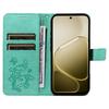 Для Oppo A6 5G/Oppo A6x 5G Чехол-бумажник с цветочным узором и бабочками из кожи, с подставкой