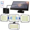 Chfeng Solar Light, Outdoor Waterproof Sensor Light [Two Motion Sensors, 180° Sensitivity, 296 LEDs, 4-Sided Lighting], 3500 Lumens Ultra-Bright,