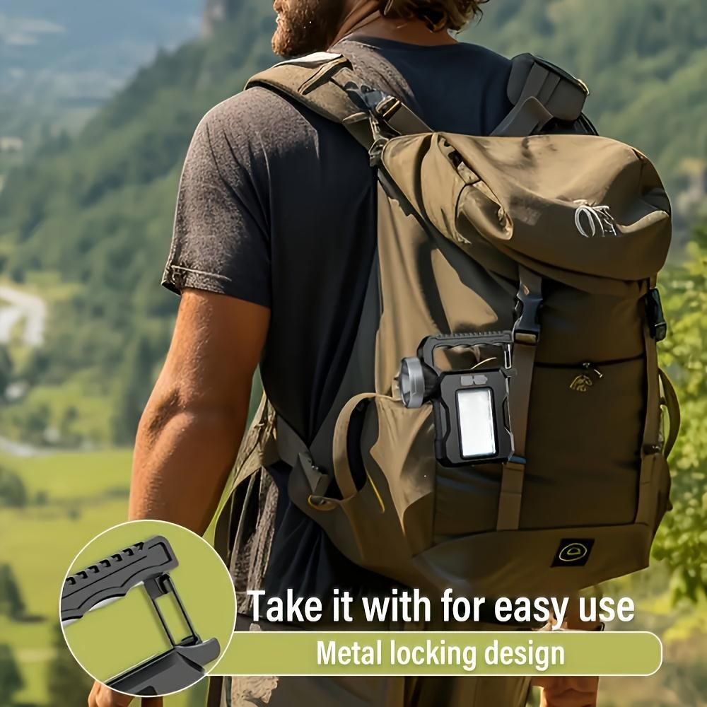 Многофункциональный светодиодный солнечный фонарь для кемпинга, перезаряжаемый прожектор, можно подвесить, с боковыми фонарями, подходит для походов и кемпинга на открытом воздухе, отключение электроэнергии