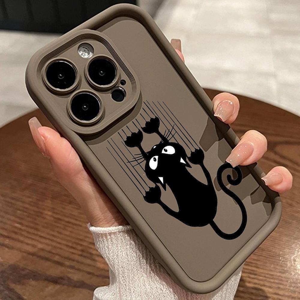 LZ9 мультяшный кот милый художественный дизайн силиконовый чехол для телефона Xiaomi 11 Lite 5G 14T Redmi 14C 13C A3 Note 12 11 9 10 13 Pro Plus противоударный задний чехол