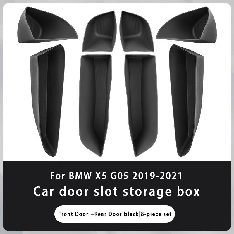 For BMW X5 G05 2019-2021 TPE Car Front Rear Door Side Storage Box Door Slot Organizer Tray Interior Organizer Accessories