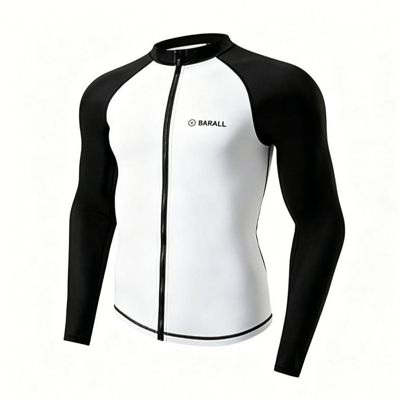 Mens Long Sleeve Pants Rash Guard Split Swimsuit Surfing Snorkeling Diving
