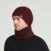 Winter Hat Scarf Suit Women's Fashion Korean Style Pullover Cap Men's Plus Velvet Outdoor Warm Knitted Woolen Hat