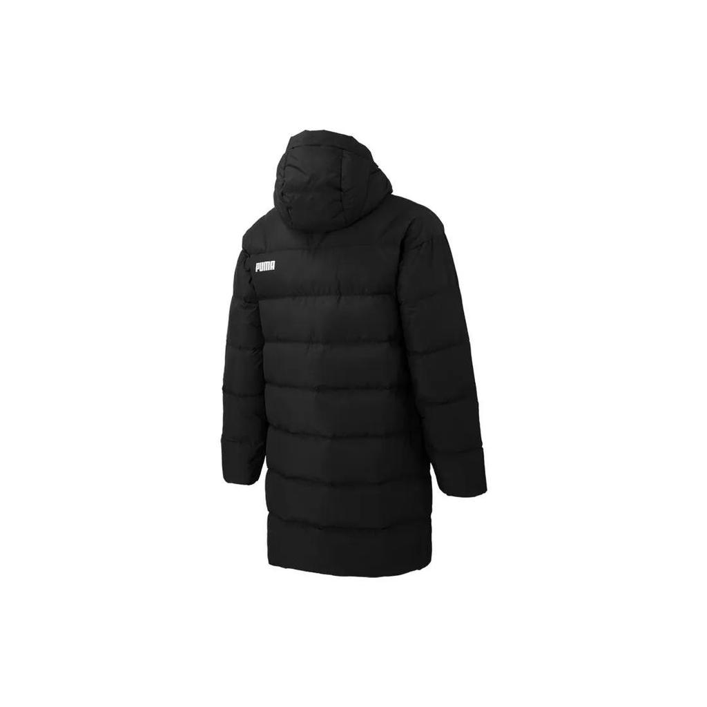 PUMA Down Jackets Men's Black Hooded Moderate Down Coat (Unisex) Down Jackets 672437 01
