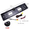 Car Plate Camera Rear View Wireless EU European License Frame Waterproof Night Vision Reverse Backup Camera 8 IR or 8 LED Light 12V