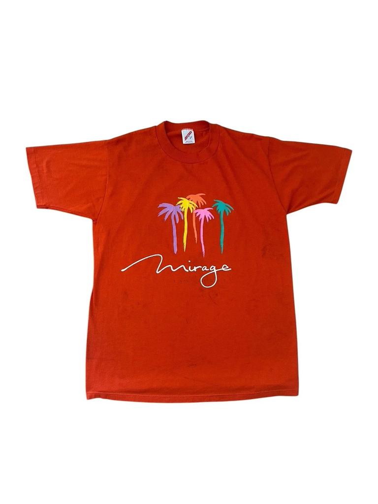 Vintage Mirage Casino T Shirt Men’s Medium Las Vegas 90’s USA Orange
