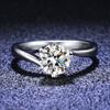 S925 Sterling Silver Ring Moissanite Ring High-end Women's Ring Classic Wedding Ring Proposal Diamond Ring Gift for Girlfriend