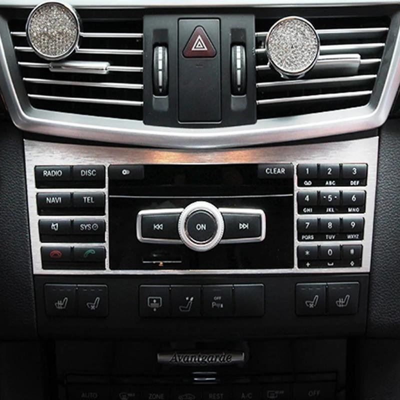 Стайлинг автомобиля, центральная консоль, декоративная наклейка на панель, рамка, подходит для Mercedes Benz E Class W212 2009-2015, авто