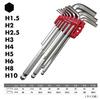 VESSEL Ball Point L-Type Hex Wrench Set (9 pieces) 3-point 3-surface Ultra shape does not damage screw holes 8409BP