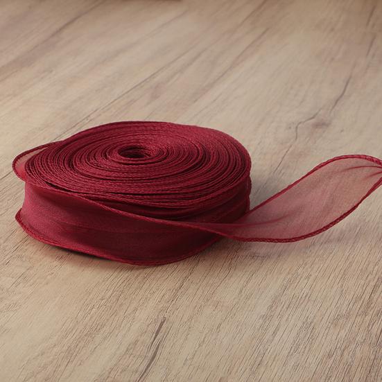 10 Yards Organza Ribbon Satin Solid Color Ribbon Roll DIY Craft Ribbon for Gift Wrapping Wedding Bouquets Wreath