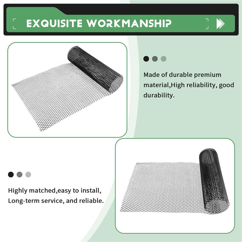 Универсальная сетка для решетки автомобиля 40x13 дюймов, металлическая сетка для решетки автомобиля, листовая сетка, ромбовидная сетка решетки, ячейка 8x16 мм-A87Q