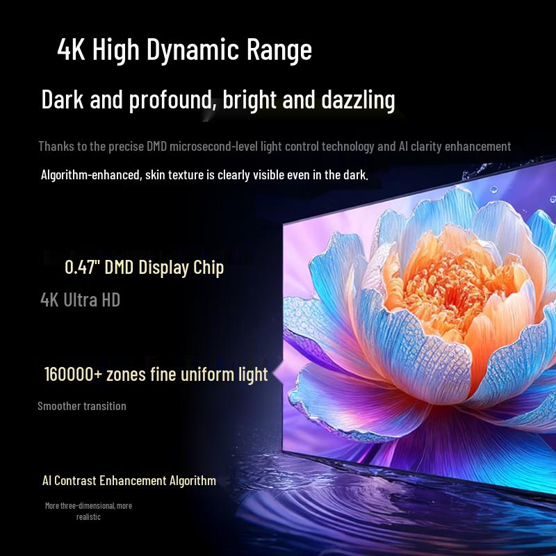 JMGO O3 Pro 4K Ultra Short Throw Pure Tri-Color Laser Projector (CN version)