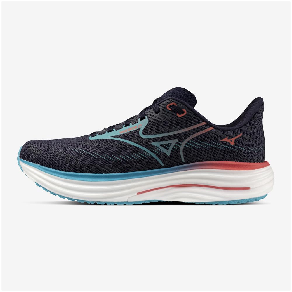 Кроссовки Wave Rider 29 Темно-синий x Синий x Розовый см 2E [Mizuno] Мужские 25.5