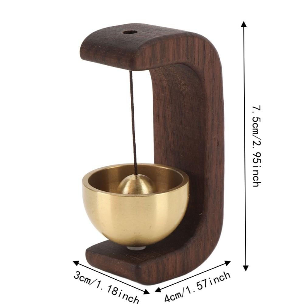 2pcs Self-Adhesive Shopkeepers Bell Wood Chime Hanging Door Bell Wooden Doorbell For Home Garden