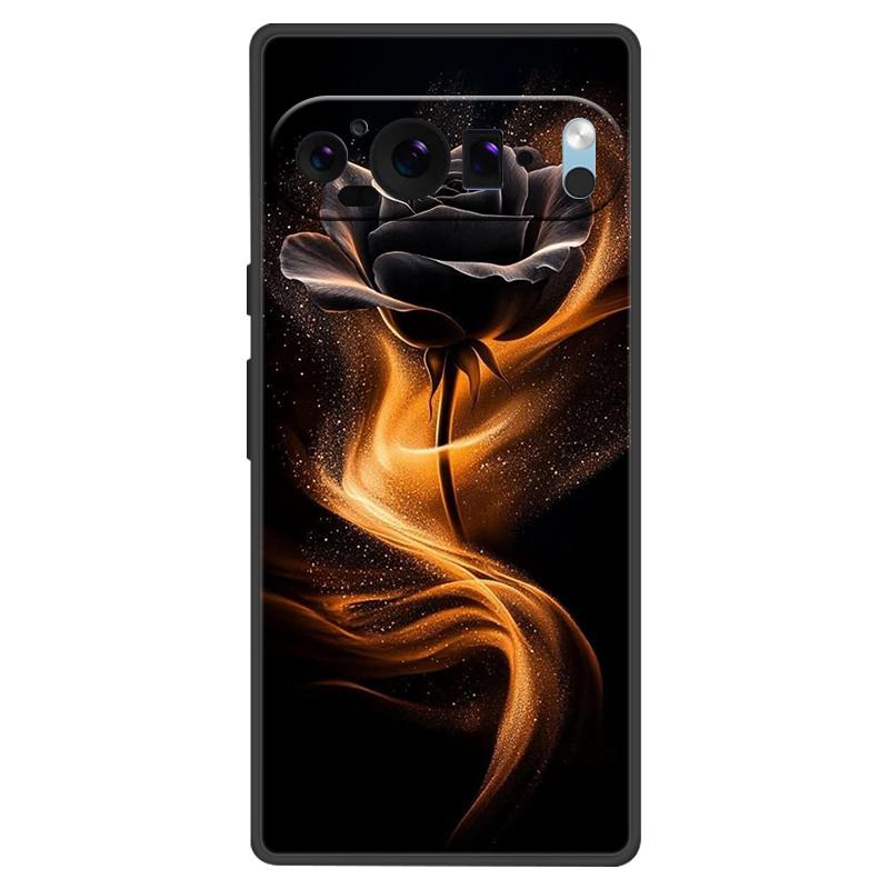 For Google Pixel 9 Pro XL Case Cool Painted Silicone TPU Soft Cover For Googe Pixel 9 9 Pro 8A Cases Black Protective Shells