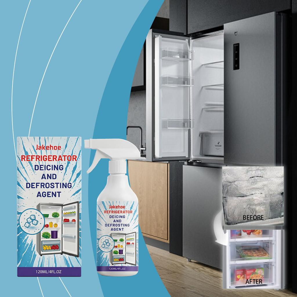 Defrosting Spray: Easy-to-use multifunctional spray for daily cleaning of household refrigerators and freezers to remove ice and thaw