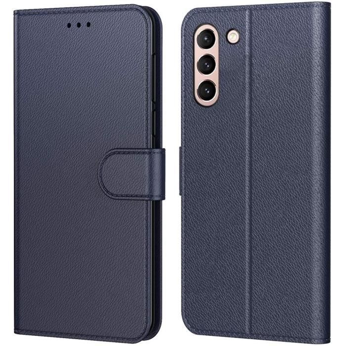 Case - for Samsung - S21 - Navy Blue - Soft Wallet - Shockproof Anti-Scratch