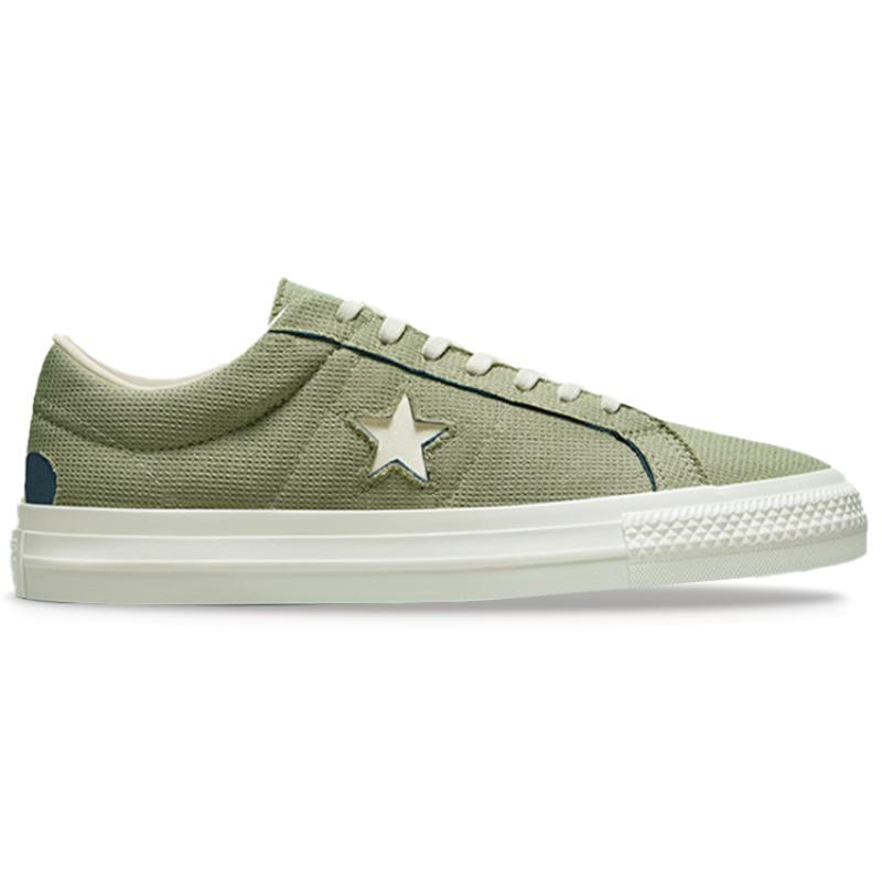 Converse Кеды унисекс на плоской подошве в винтажном стиле кэжуал, трехпанельная модель, одна звезда, зеленые