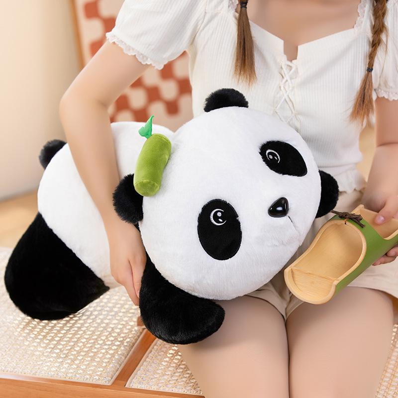 Кукла Papa Panda, плюшевая игрушка из бамбука, большая панда, милая мультяшная кукла, большая панда из Чэнду, дорожный сувенир