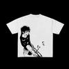 Japanese Anime Graphic Print Autumn Pure Cotton Men's and Women's T-shirt Short Sleeve Street Fashion Trend Clothing