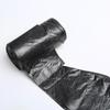 Portable Black Vest-Style Garbage Bags, Thickened New Material, Large Size, Household Point-Break Design.